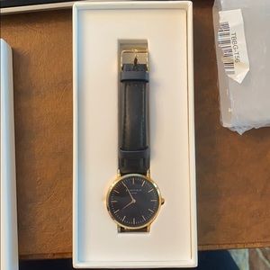 Rosefield Black Leather watch